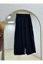 Aliye Low Sleeve Oversize قماش مودال Cupra بدلة مع بنطلون -EK480.2 أسود - 6