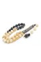 Systematic Globe Cut Double Color Giant Size Ram's Horn Prayer Beads 12 mm - 2