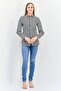 Women Tailored Fit Stripes Long Sleeves Dress Shirt Multicolor - 3