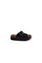 Apella 250 Women's Black Buckled Padded Sole Slipper