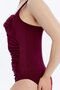 Belinda Gathering Swimsuit - Burgundy - 3
