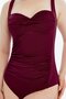 Belinda Gathering Swimsuit - Burgundy