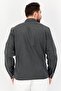 Men Slim Fit Washed Long Sleeves Casual Shirt, Grey - 3