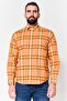 Men Regular Fit Plaid Long Sleeve Casual Shirt, Orange