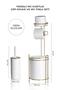 Hgy Home Gold Round Refillable Toilet Paper Holder and 6 Piece Bathroom Set - Off White - 5