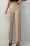 New Season Women's High Waist Masculine Cut Fabric Holiday Trousers - 2