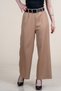 Women's Summer Beige High Waist Tube Leg Printed Crepe Fabric Elastic Waist Belted Trousers Casual Daily Office Stylish 30255 - 4