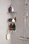 Bathroom Corner Shelf Hanging Shower Organizer and Shampoo Holder 3-Tier White Ek-03