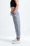 Women's Gray Melange Seam Detail Pocketed Elastic Cuffed Tracksuit - 2