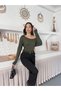 Lina Yarasa Long Sleeve Wide Round Neck Sports Classic Bluz Tshirt - 6