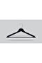 Wooden (Lama Silver Hook) Bar Hanger for Shirts and Trousers, Black Color, 4 Pieces - 2