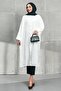 White Tunic with Slit Buttons on the Sides