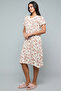 Floral Print Nightdress with V-Neck and Short Sleeves - 4