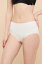Women's White 3 Pack Ribbed Full Brief - 7