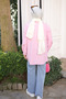 Pink Collar Tie-Detail Poplin Shirt - 4