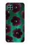 Huawei P40 Lite Compatible Purple Floral Print Transparent Phone Case