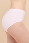 Women's Pink 3 Pack Ribbed Full Brief - 5