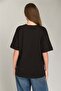 Ina Basic Oversized T-Shirt Top Clothing Pajama Top - Black - 3