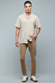 Textured Shirt with Revere Collar and Short Sleeves - 2