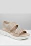 Women's Beige Stone-Strapped High Heel Sole Sandals -C6 - 2