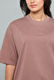Print Detail Oversized T-Shirt with Crew Neck and Short Sleeves - 6