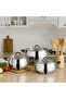 Modernist Stackable 6 Pieces Stainless Steel Cookware Set - 4