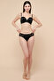 Women's Black Lace Detail Brazilian Brief - 4
