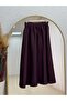 Anife Zippered Skirt with Bellows Detail on the Front Cupra Set-Mf256 Plum - 6