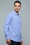 Striped Shirt with Button-Down Collar and Long Sleeves - 4