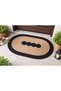 4-Ring Oval Mat Made of Jute Rope, Handmade, for Front of Door, in Front of Sink Bath Mat