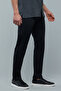 Solid Slim Fit Pants with Button Closure - 3
