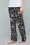 بنطلون صالة منقوش مع خصر برباط - 5