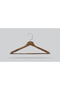 Wooden (Lama Silver Hook) Bar Hanger for Shirts and Trousers, Walnut Color, 12 Pieces - 2