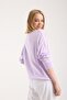 سترة تريكو نسائية ذات ملمس ناعم وياقة دائرية أساسية - 5