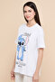 Stitch Print T-Shirt with Crew Neck and Short Sleeves - 6