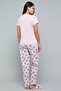 Women's Baby Pink Kuromi Print Pyjama Set - 4