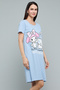 Cinnamoroll Print Nightdress with Crew Neck and Short Sleeves - 3