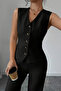 New Season Women's Strappy Button-Front Blouse and Pants Linen Two-Piece Holiday Set - 4