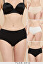 Women's White 3 Pack Ribbed Full Brief
