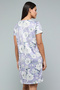 Floral Print Nightdress with Crew Neck and Short Sleeves - 5