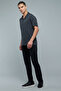 Solid Slim Fit Pants with Button Closure - 4