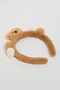 Girl's Beige Plush Teddy Headband - 3