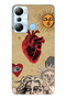 Infinix Hot 20I Compatible Sun and Heart Collage Patterned Transparent Phone Case