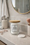 Marlin - Set of 4 Glass Bathroom Jars with Bamboo Lids and Stand, Decorative Bathroom Organizer 315 Cc - 3