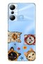 Infinix Hot 20I Compatible Cute Cats Patterned Transparent Phone Case