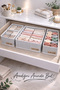 4-Piece Closet Organizer Set Fabric Drawer Organizer Scarf Socks Underwear Cosmetic Box - 3