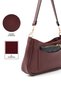 Bordo Shk307 Faux Leather , 2 Compartments, Pocket and Card Holder Details, Handbag and Shoulder Bag - 5