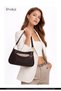 Coffee Color Shk307 Faux Leather , 2 Compartments, Pocket and Card Holder Details, Hand and Shoulder Bag Details - 8
