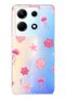 Infinix Note 30 Compatible Pink Sea Theme Patterned Transparent Phone Case