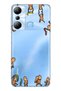 Infinix Hot 20I Compatible Monkeys Patterned Transparent Phone Case